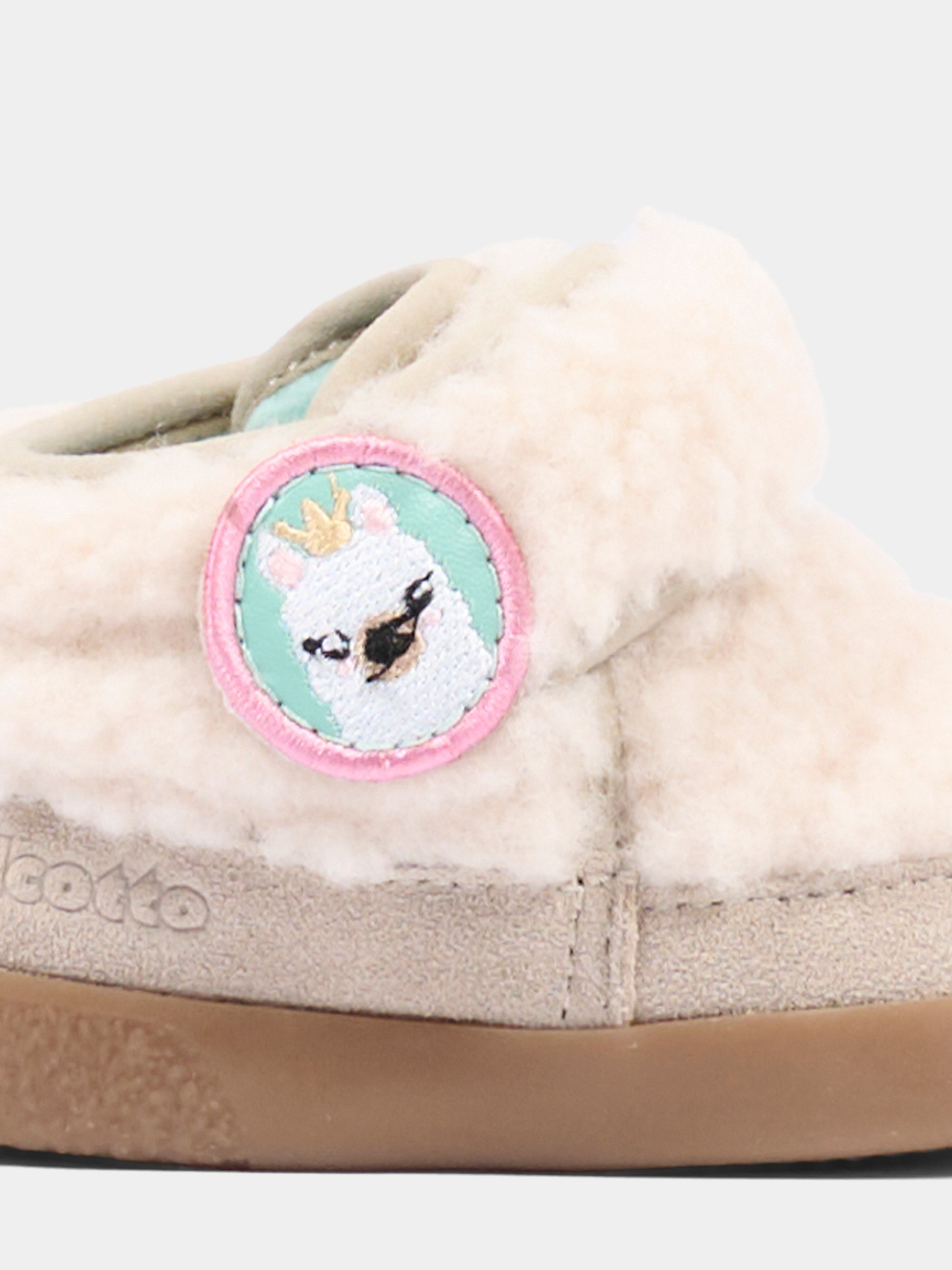 Sneakers beige per neonata con alpaca,Falcotto,001 2502496 02 0E01