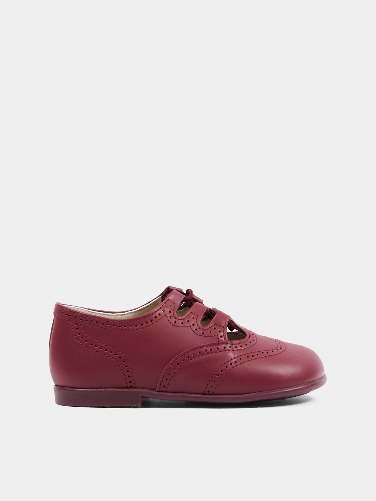Scarpe stringate bordeaux per neonato,Pisamonas,0033 BURDEOS