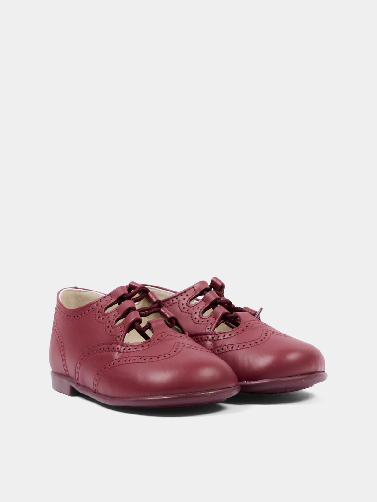 Scarpe stringate bordeaux per neonato,Pisamonas,0033 BURDEOS