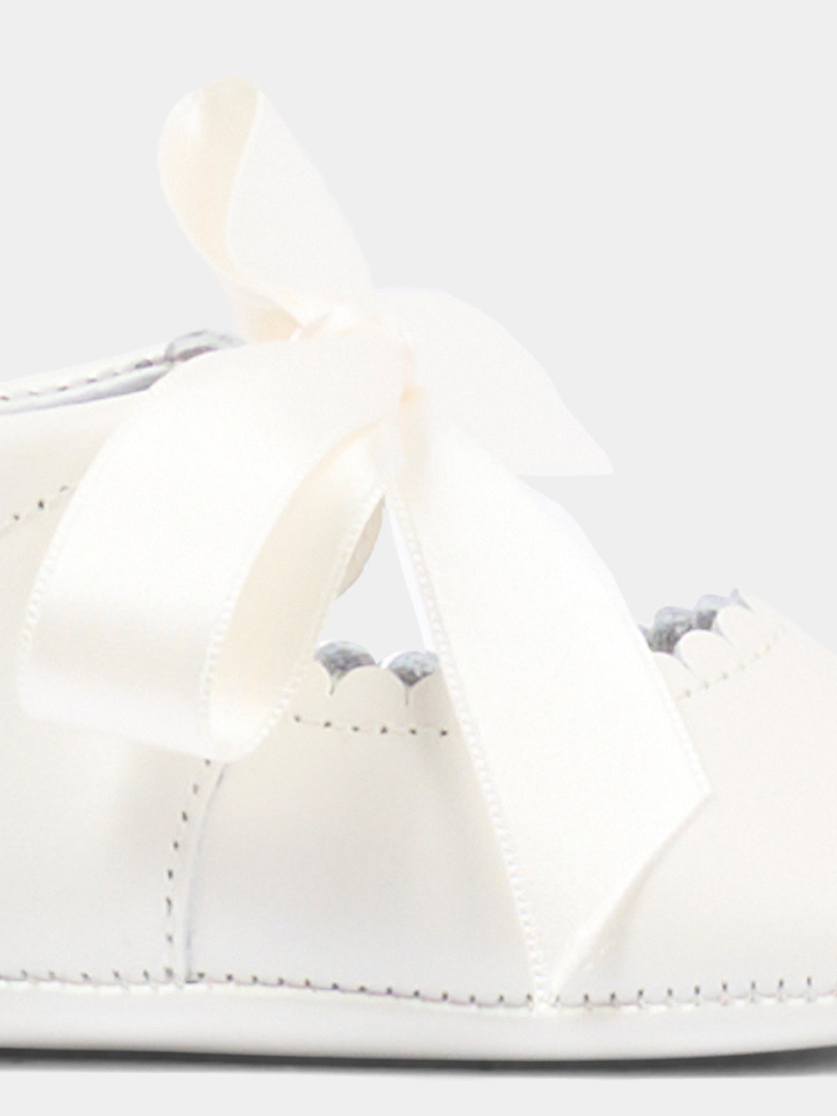 Ballerine avorio per neonata con fiocco,Pisamonas,0192 BEIGE