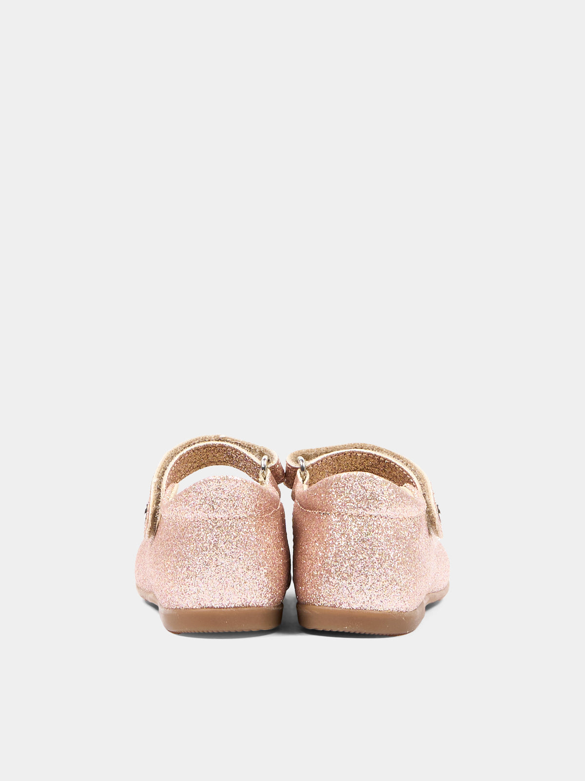 Ballerine rosa per neonata glitterate,Naturino,001 2012962 48 0M04