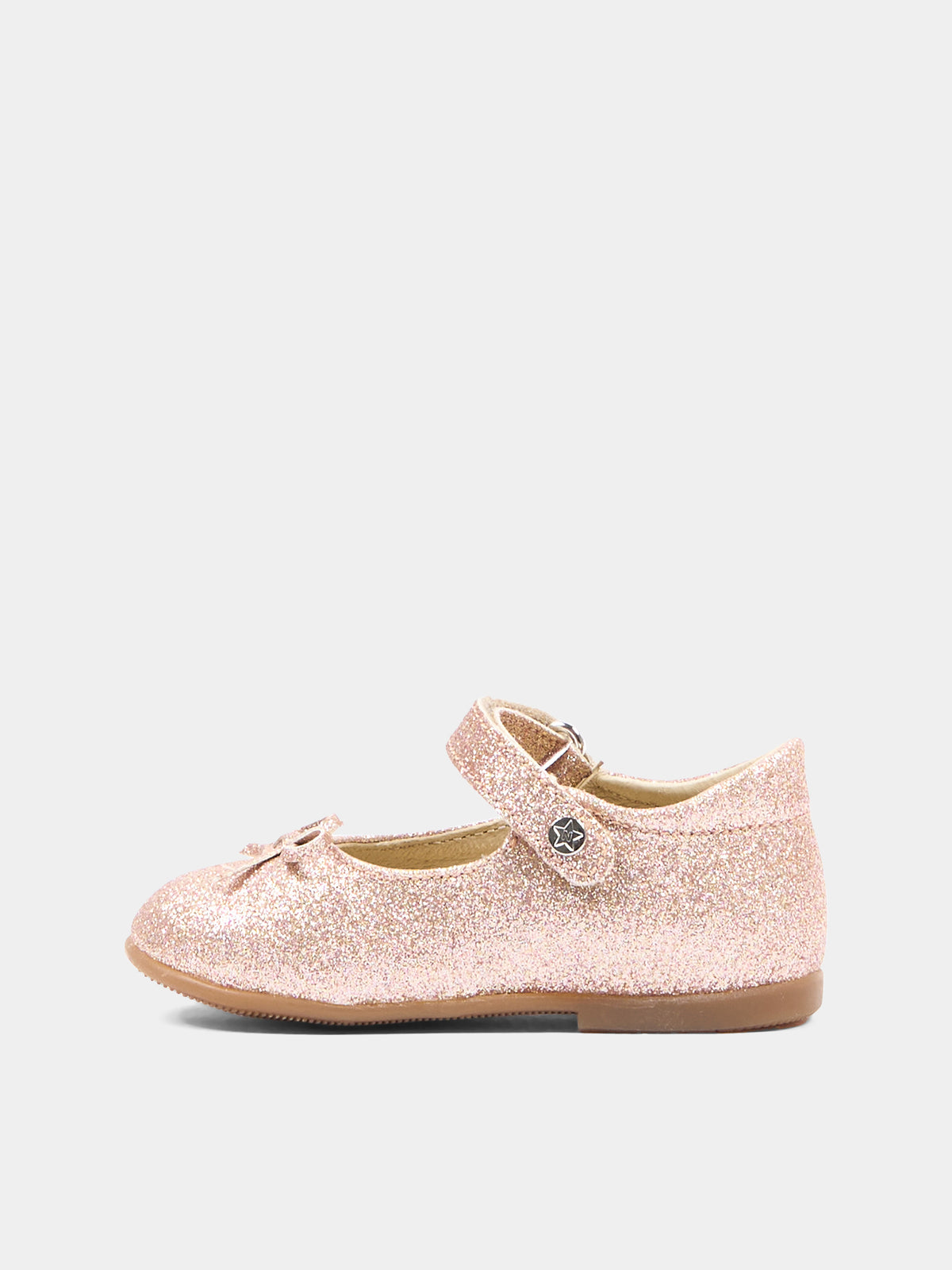 Ballerine rosa per neonata glitterate,Naturino,001 2012962 48 0M04