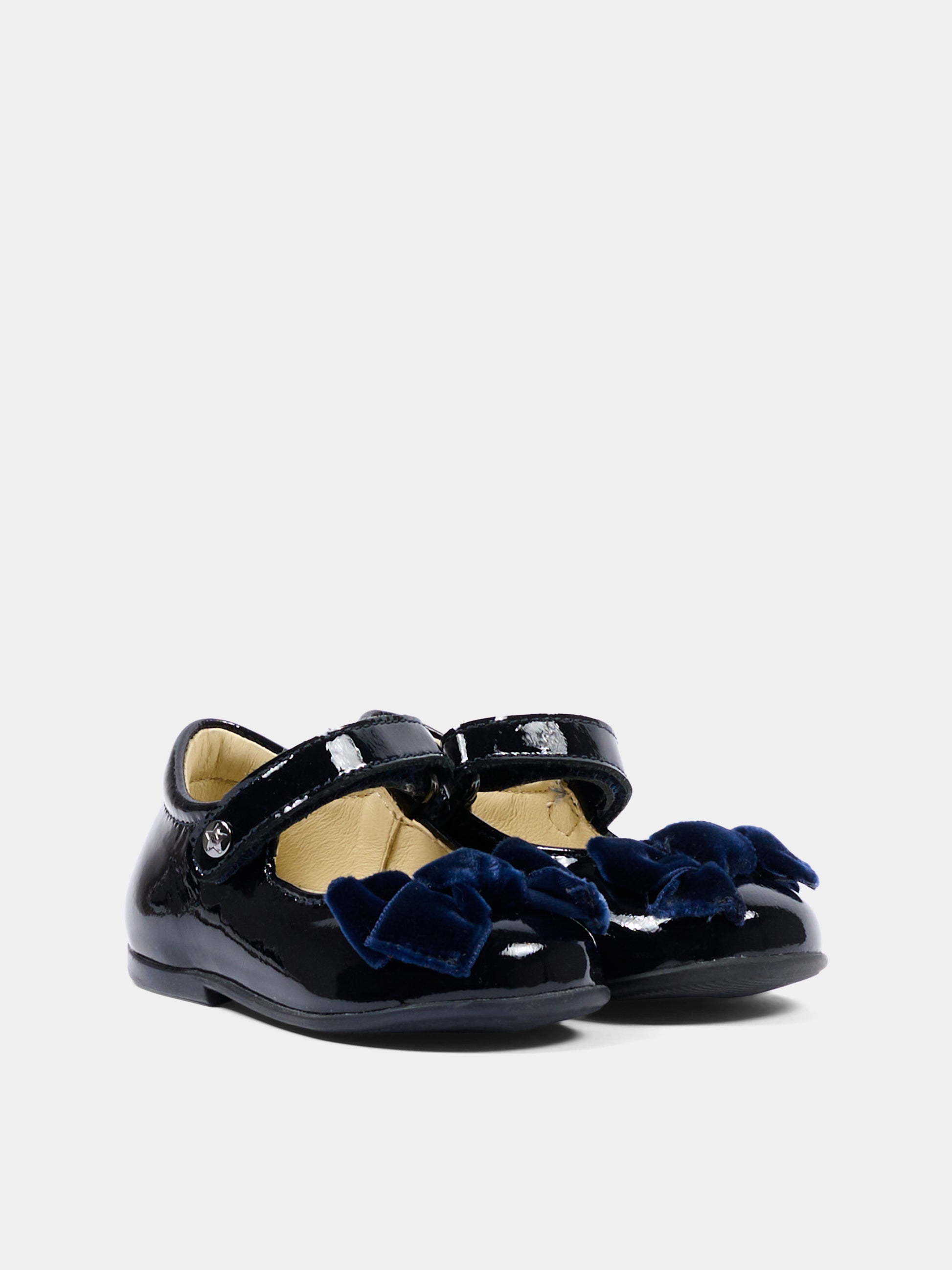 Ballerine blu per neonata con fiocco,Naturino,001 2015452 01 0C22