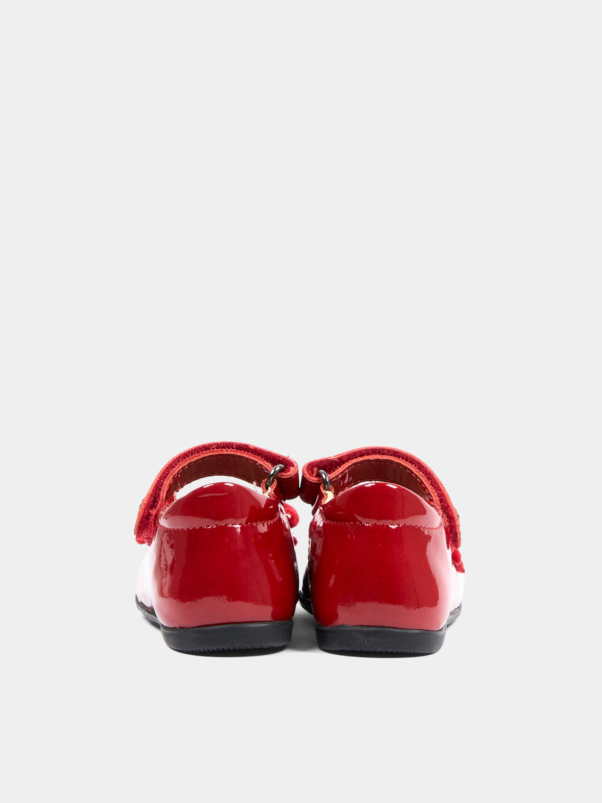Ballerine rosse per neonata con fiocco,Naturino,001 2015452 01 0H13