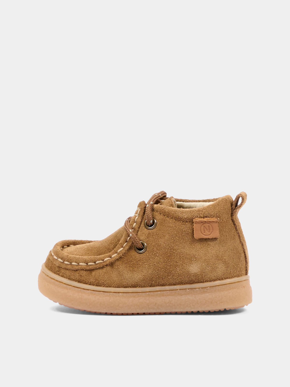 Stivaletti beige per neonato in suede,Naturino,001 2018103 01 0D06
