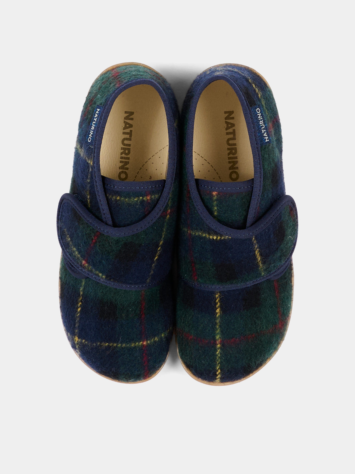 Pantofole blu per bambino tartan,Naturino,001 4000673 45 1C91