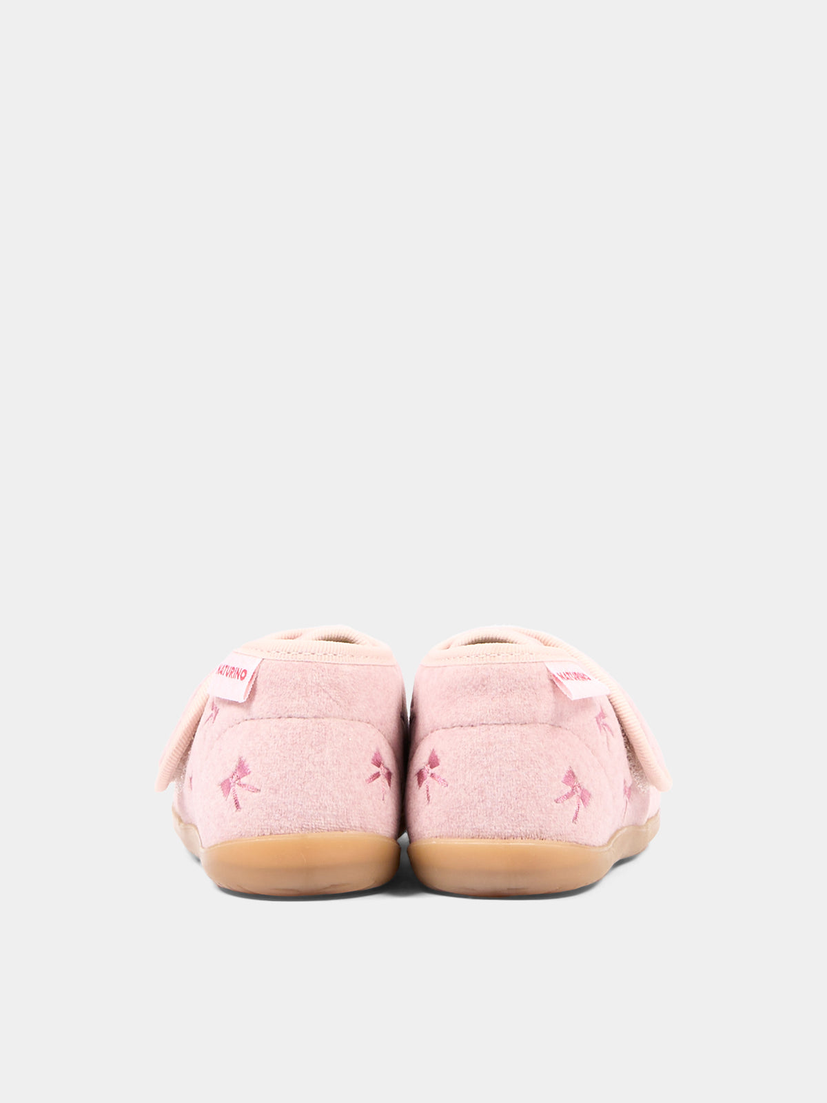 Pantofole rosa per neonata con fiocchi,Naturino,001 4000732 01 0M02