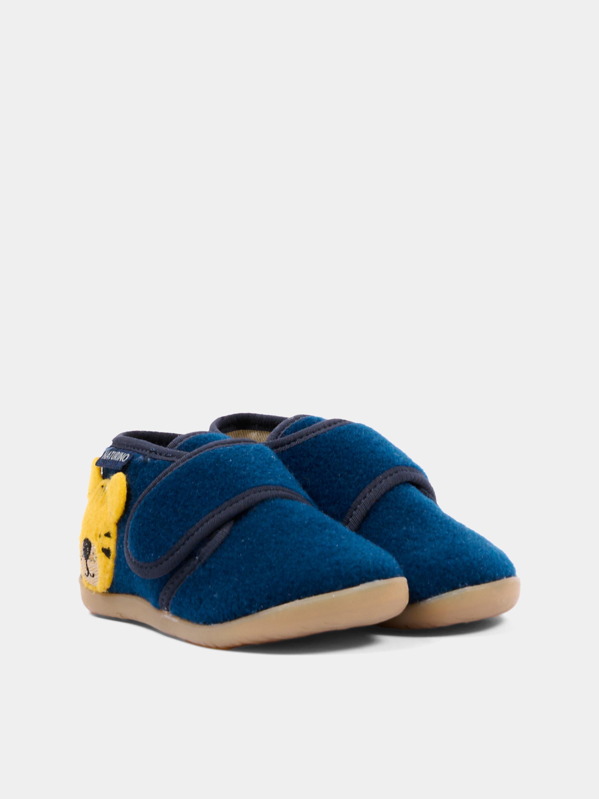 Pantofole blu per neonato con tigre,Naturino,001 4000736 01 0C01
