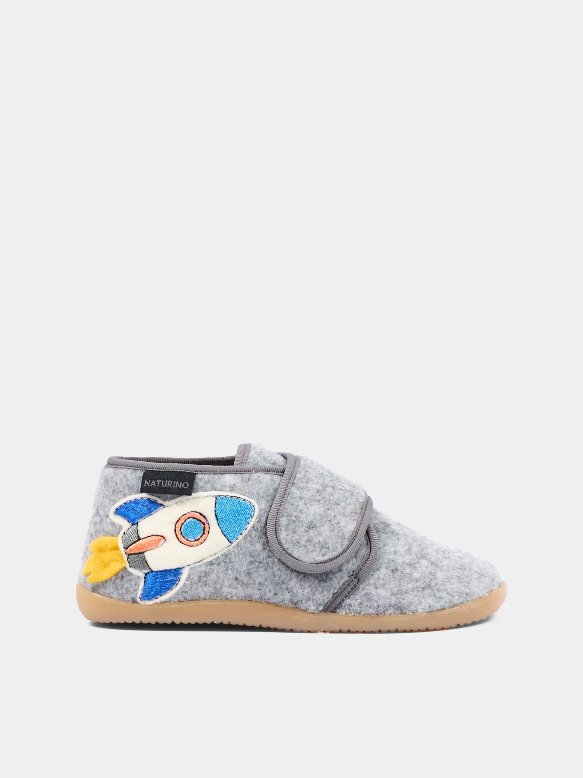 Pantofole grigie per bambino con razzo,Naturino,001 4000737 01 0B03