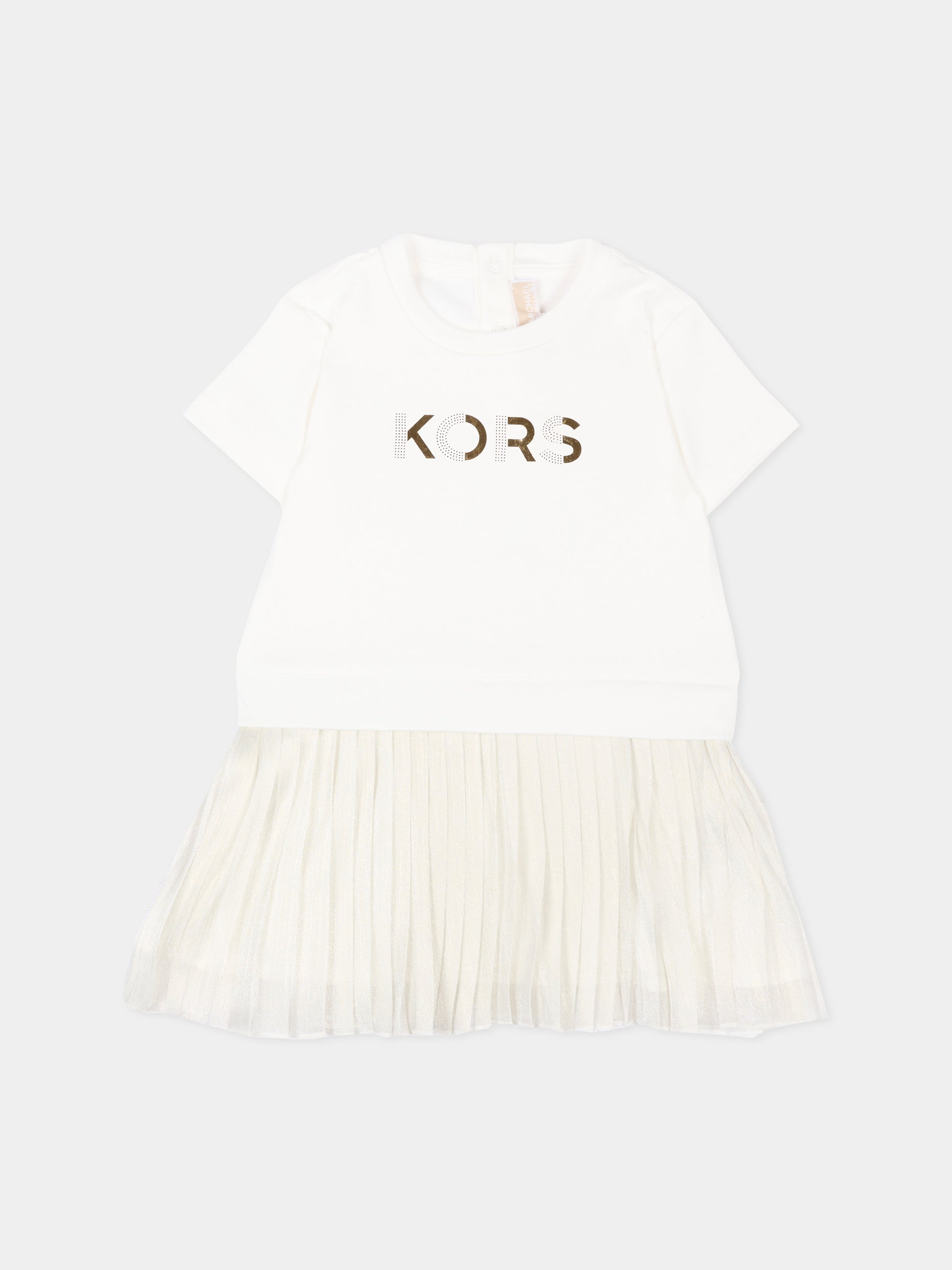 Abito bianco per neonata,Michael Kors,R30553 Z99