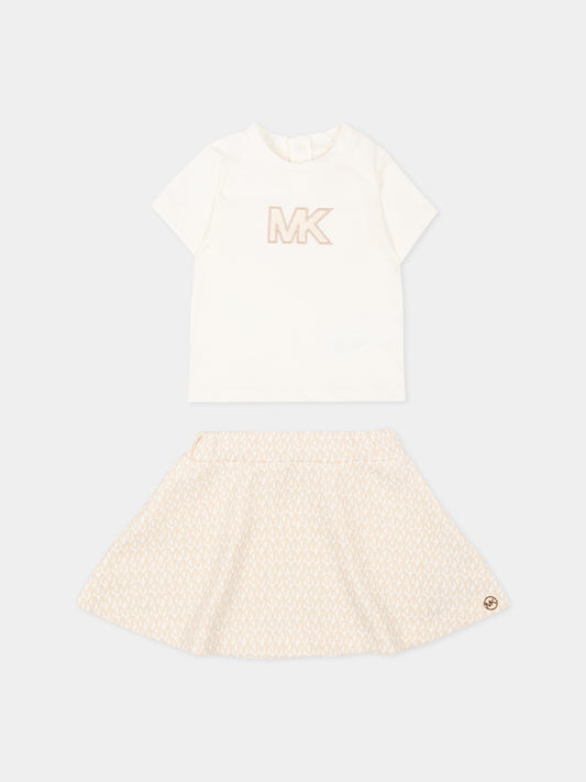 Completo sportivo avorio per neonata,Michael Kors,R30547 190