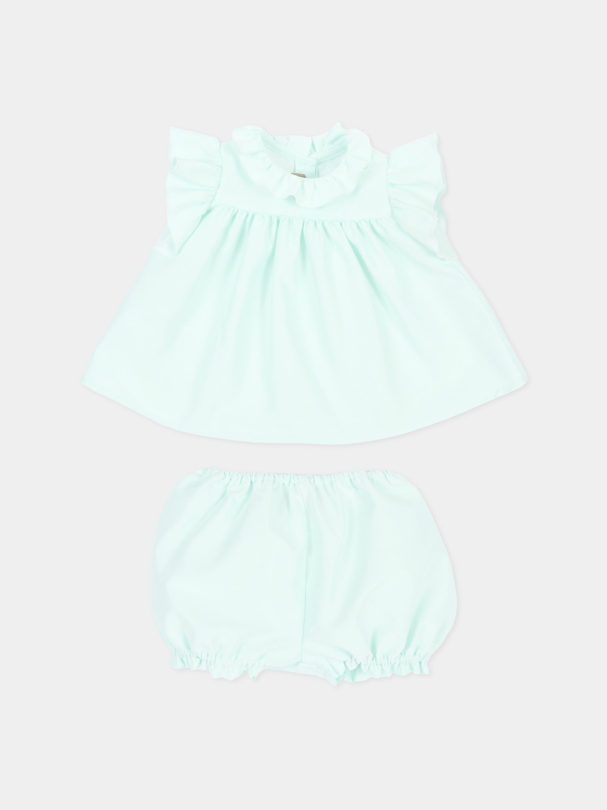 Completo elegante verde per neonata,Little Bear,3210 MENTA