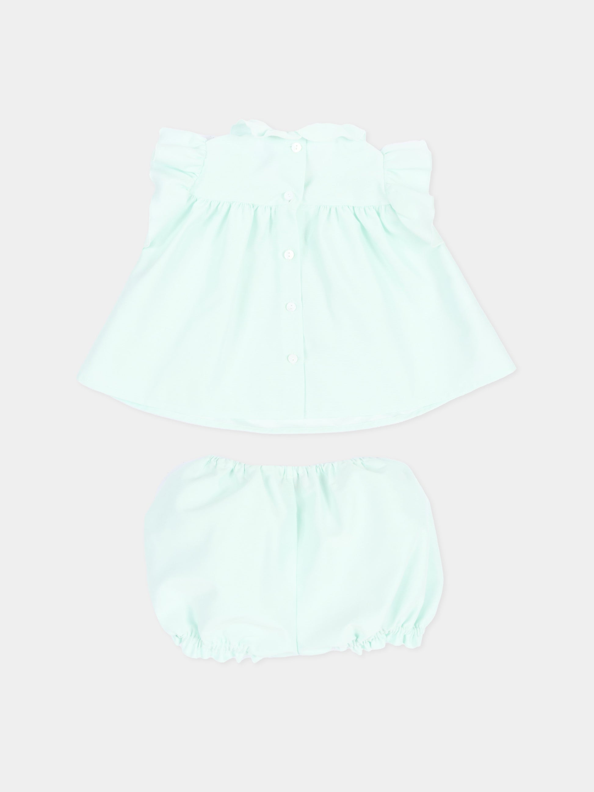 Completo elegante verde per neonata,Little Bear,3210 MENTA