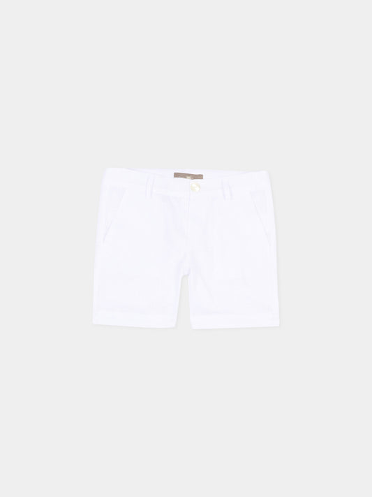 Pantaloni casual bianchi per neonato,Little Bear,3236 BIANCO