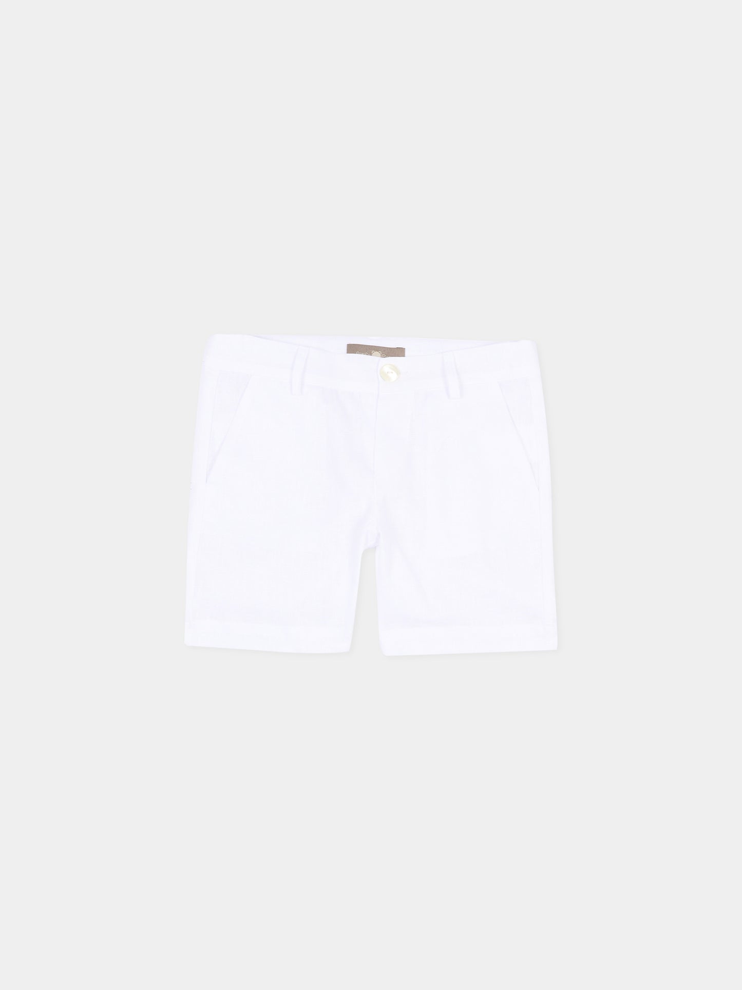 Pantaloni casual bianchi per neonato,Little Bear,3236 BIANCO