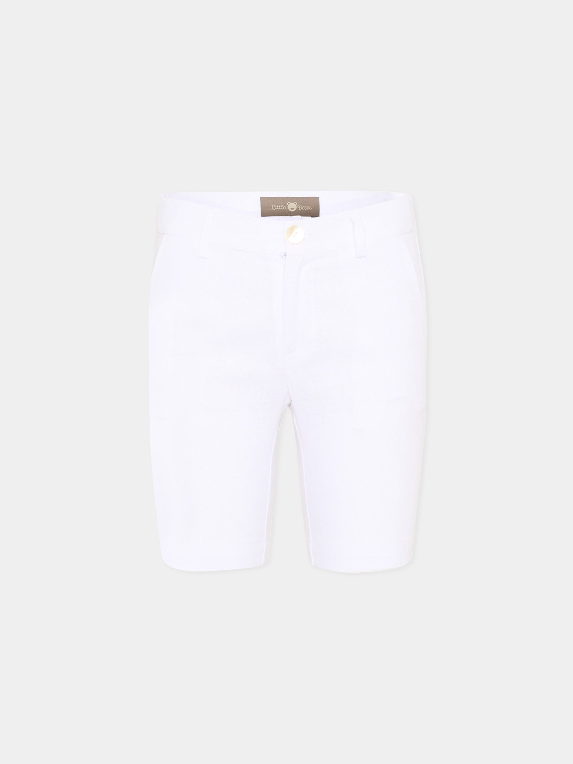 Pantaloni casual bianchi per bambini,Little Bear,3236 BIANCO