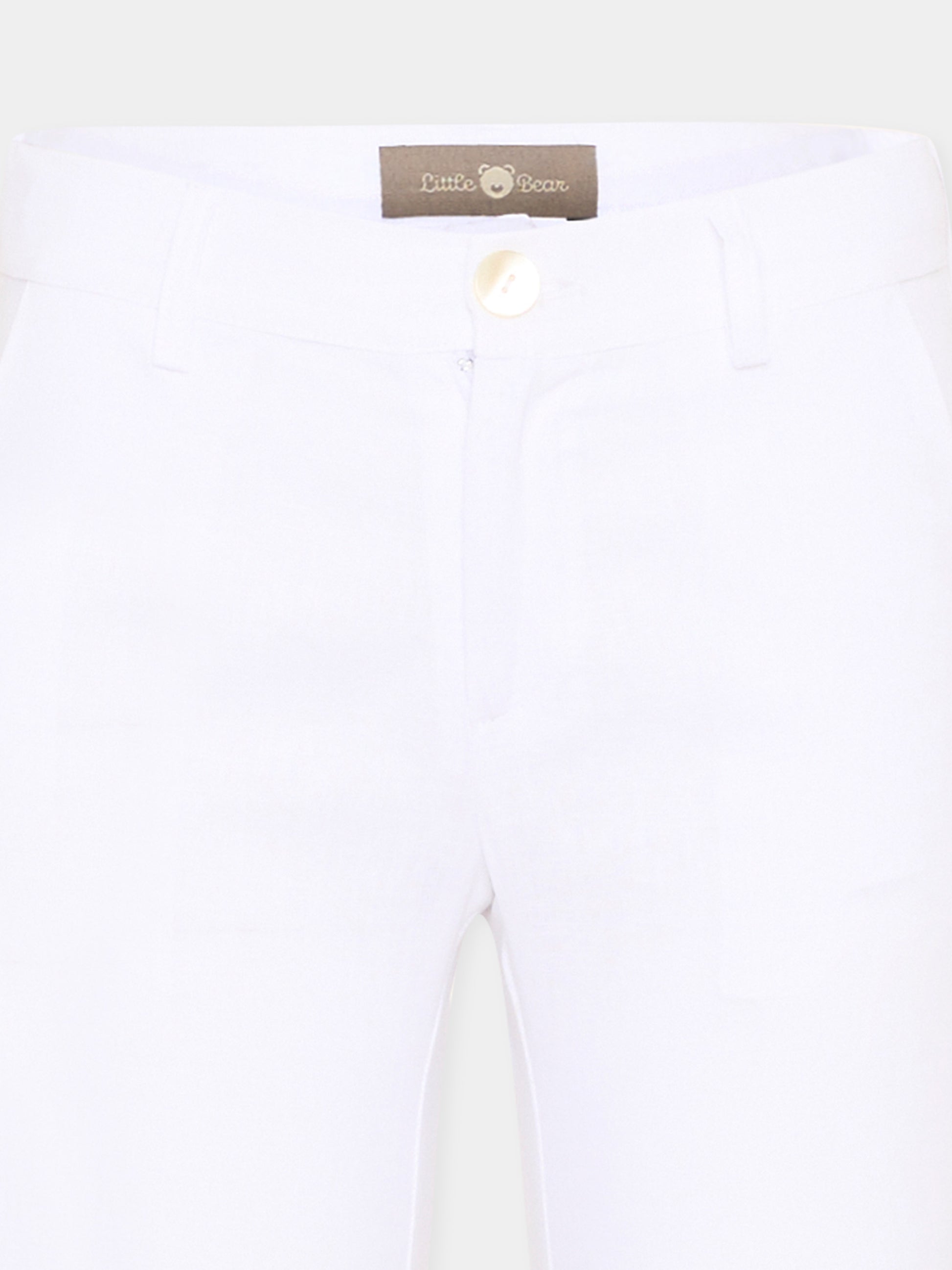 Pantaloni casual bianchi per bambini,Little Bear,3236 BIANCO