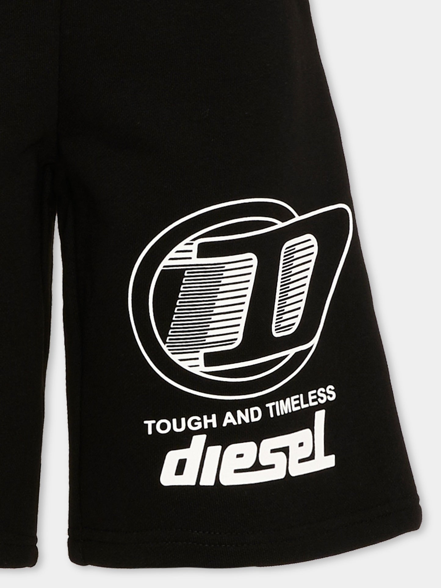 Shorts sportivi neri Diesel per bambini