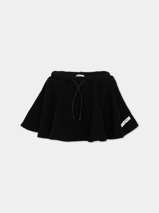 Gonna nera per bambina,Msgm Kids,S6MSJGST075 110