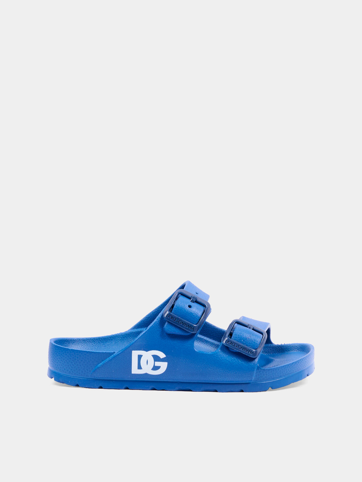 Ciabatte blu per bambini con logo,Dolce & Gabbana Kids,DD0324 A5103 80622