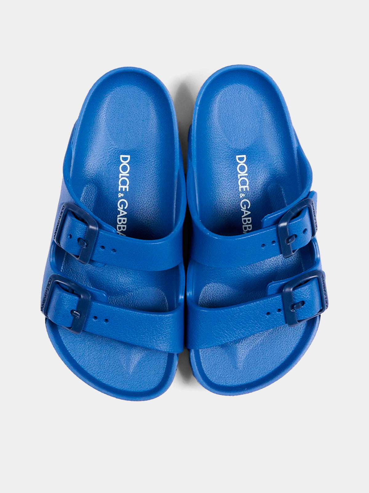 Ciabatte blu per bambini con logo,Dolce & Gabbana Kids,DD0324 A5103 80622