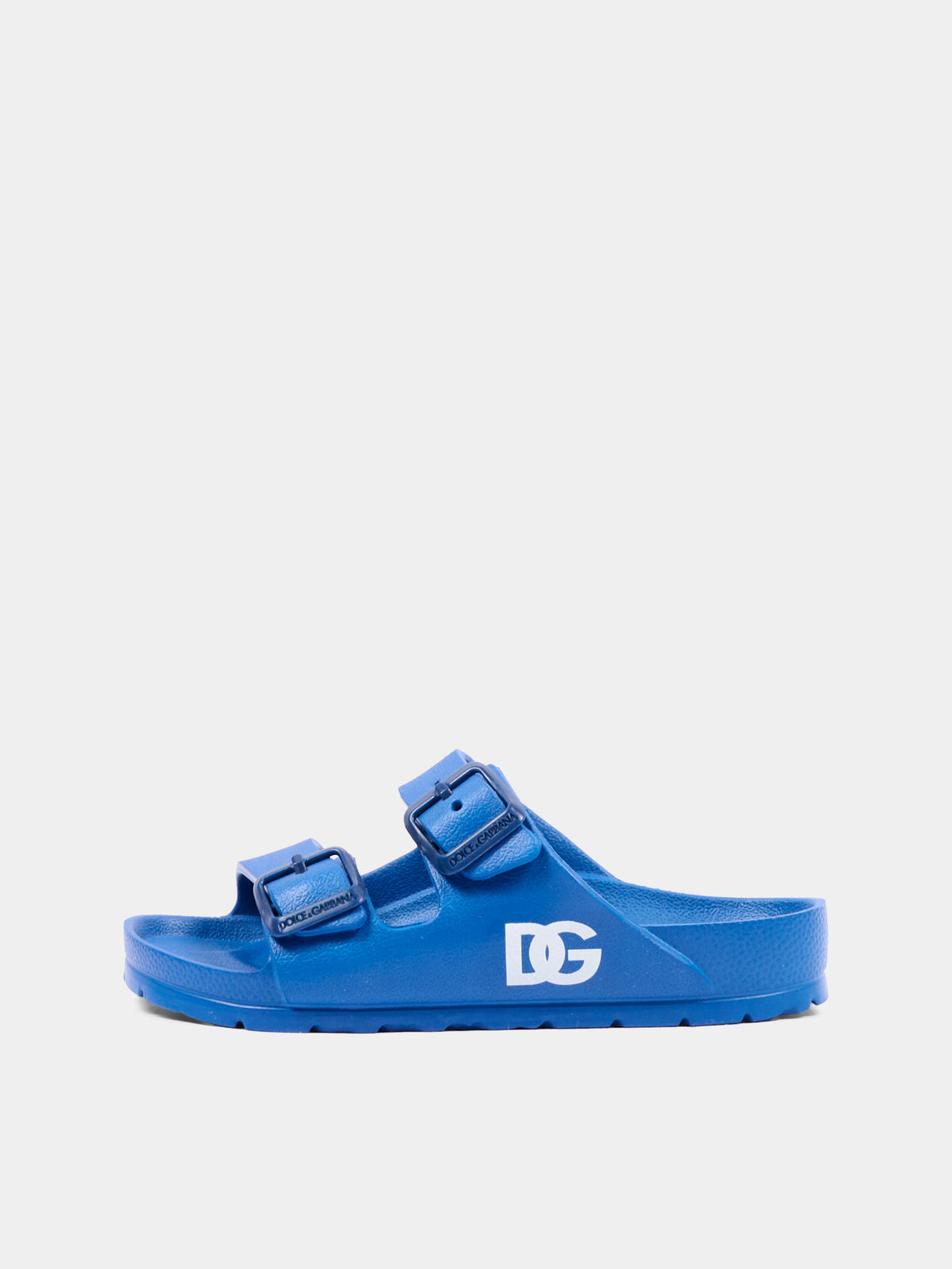 Ciabatte blu per bambini con logo,Dolce & Gabbana Kids,DD0324 A5103 80622