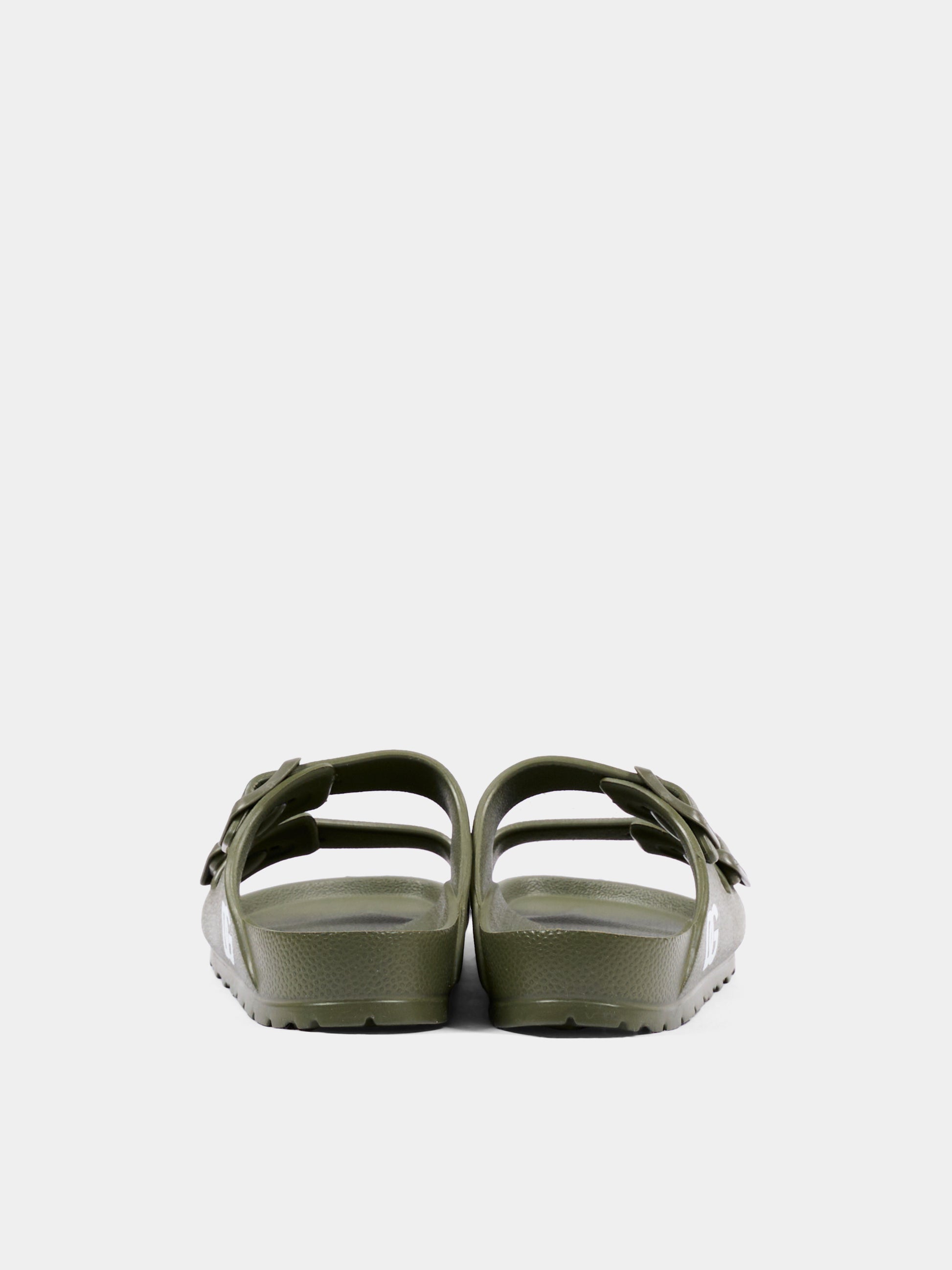 Ciabatte verdi per bambini con logo,Dolce & Gabbana Kids,DD0324 A5103 8X070