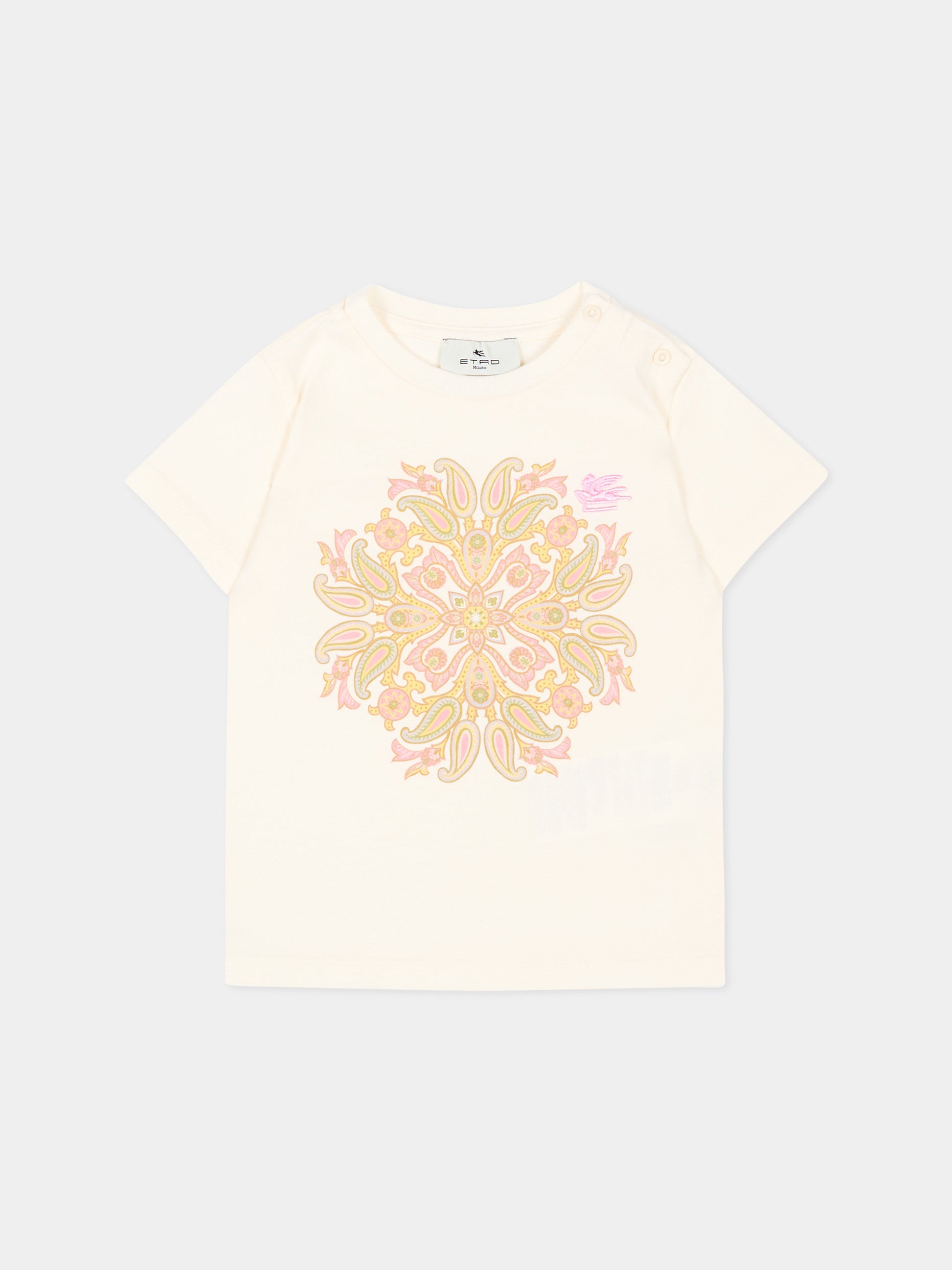 T-Shirt avorio Etro per neonata paisley,Etro,GY8011 Z3672 102RS