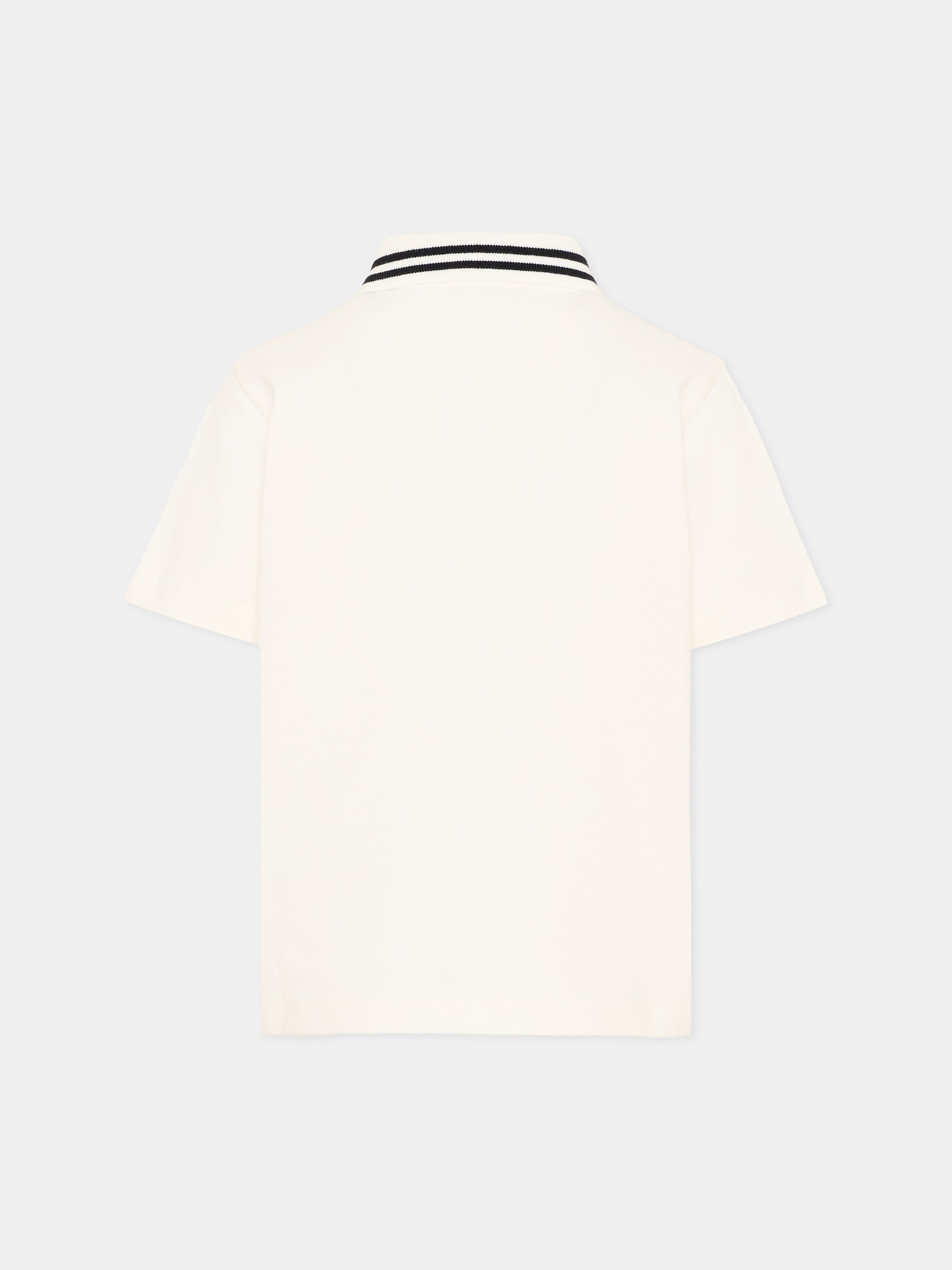 Polo avorio con Pegaso per bambino,Etro,GY8P11 Z2119 101