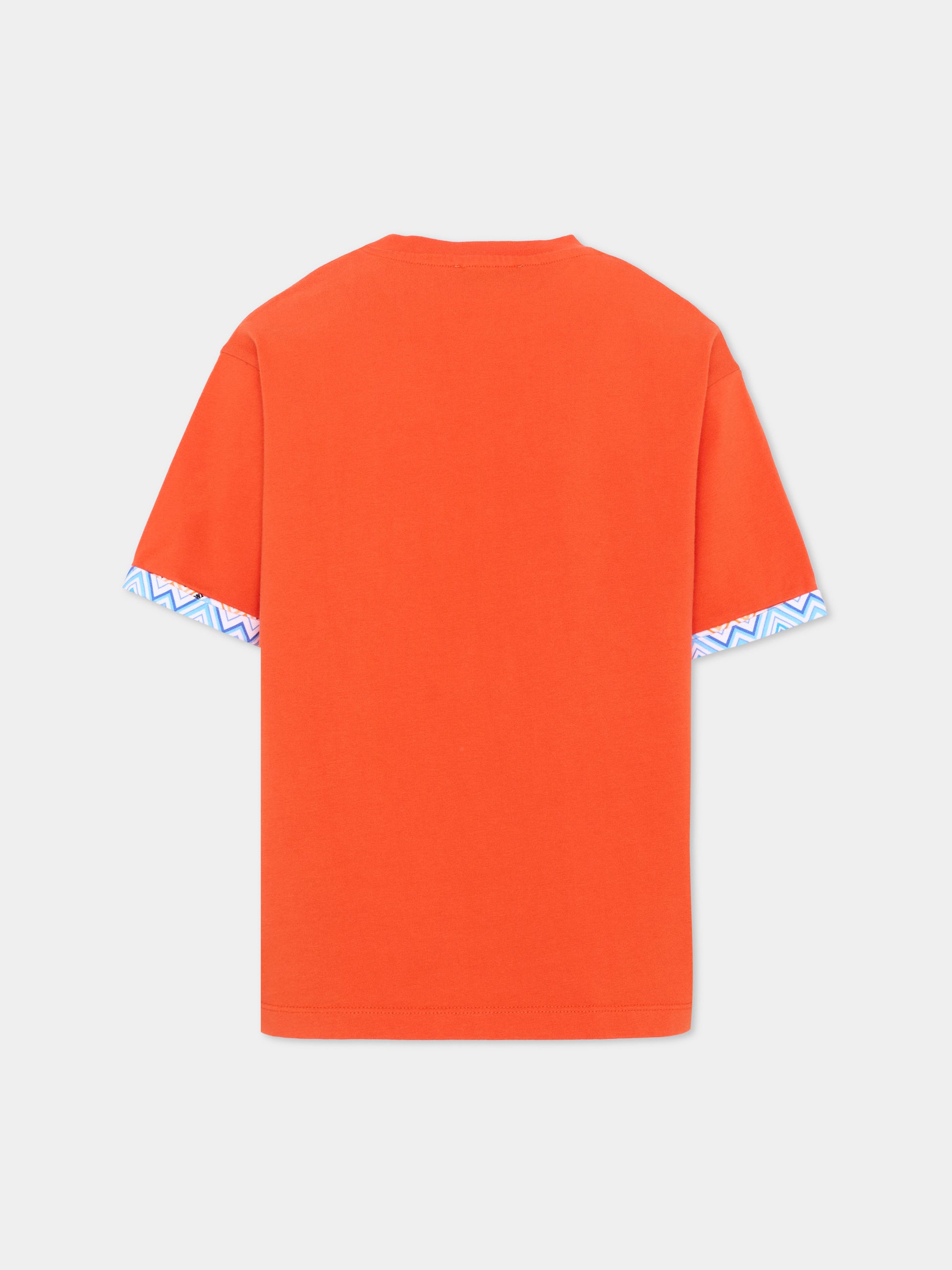 T-shirt rossa per bambino con logo,Missoni,MY8P11 Z3672 426