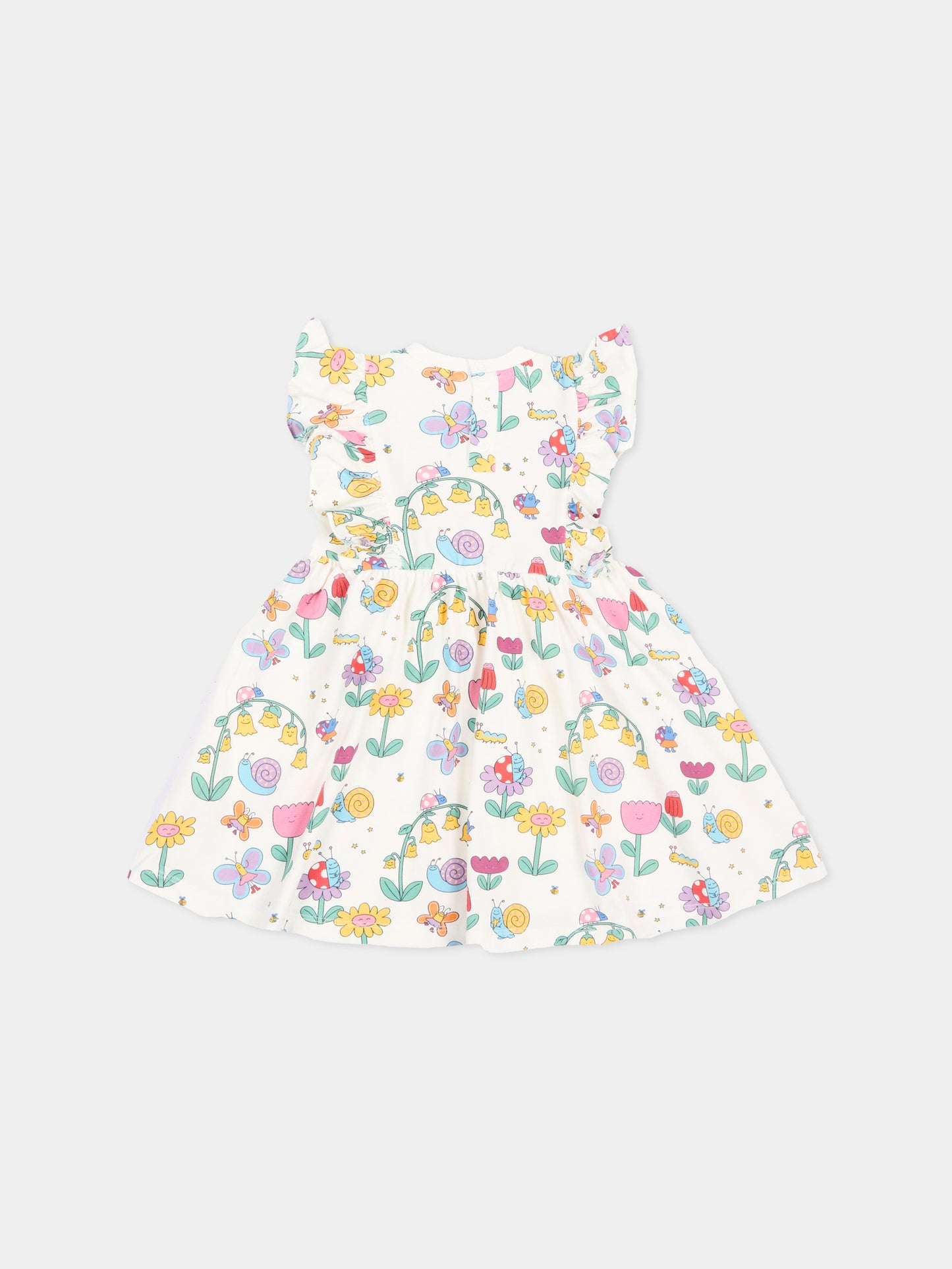 Vestito avorio per neonata con stampa,Stella Mccartney Kids,TY1011 Z3574 101MC