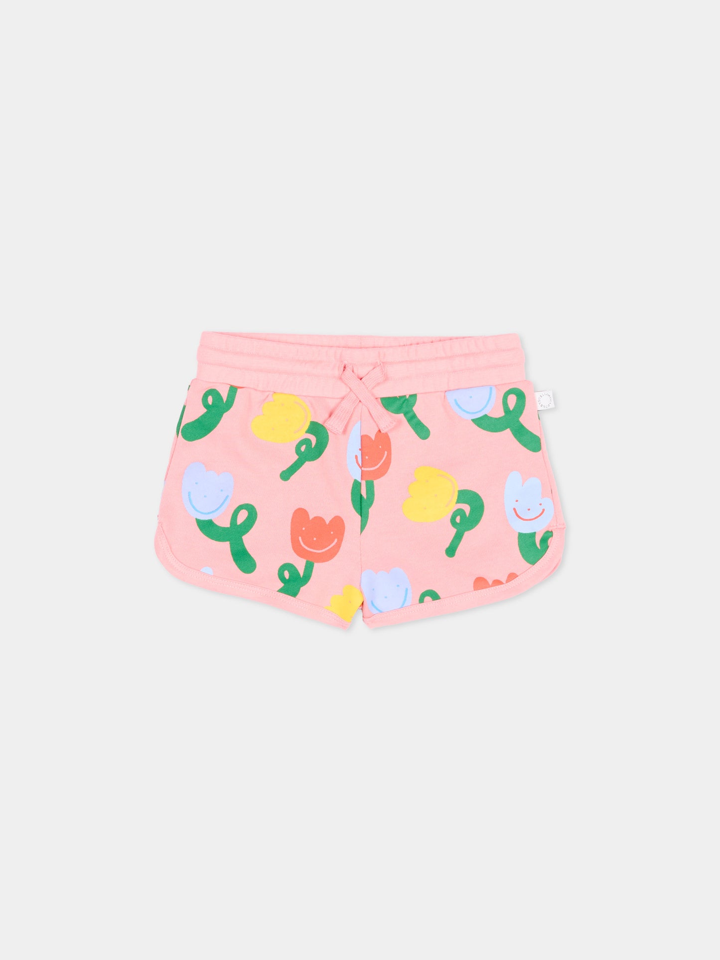 Shorts rosa per neonata con fiori,Stella Mccartney Kids,TY6109 Z3559 509MC