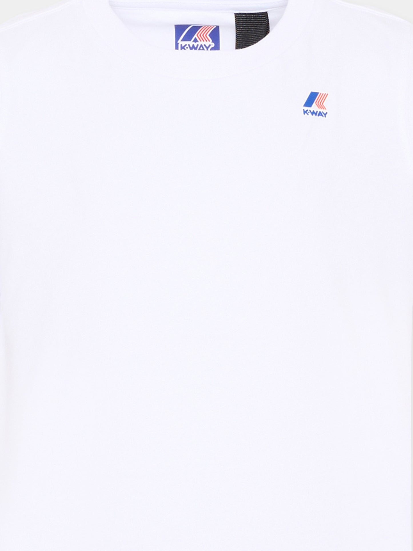 T-shirt bianca per bambini con logo,K-way,K7133YW 001