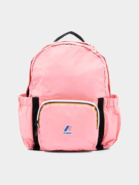 Zaino rosa per bambina con logo,K-way,K81421W Q28
