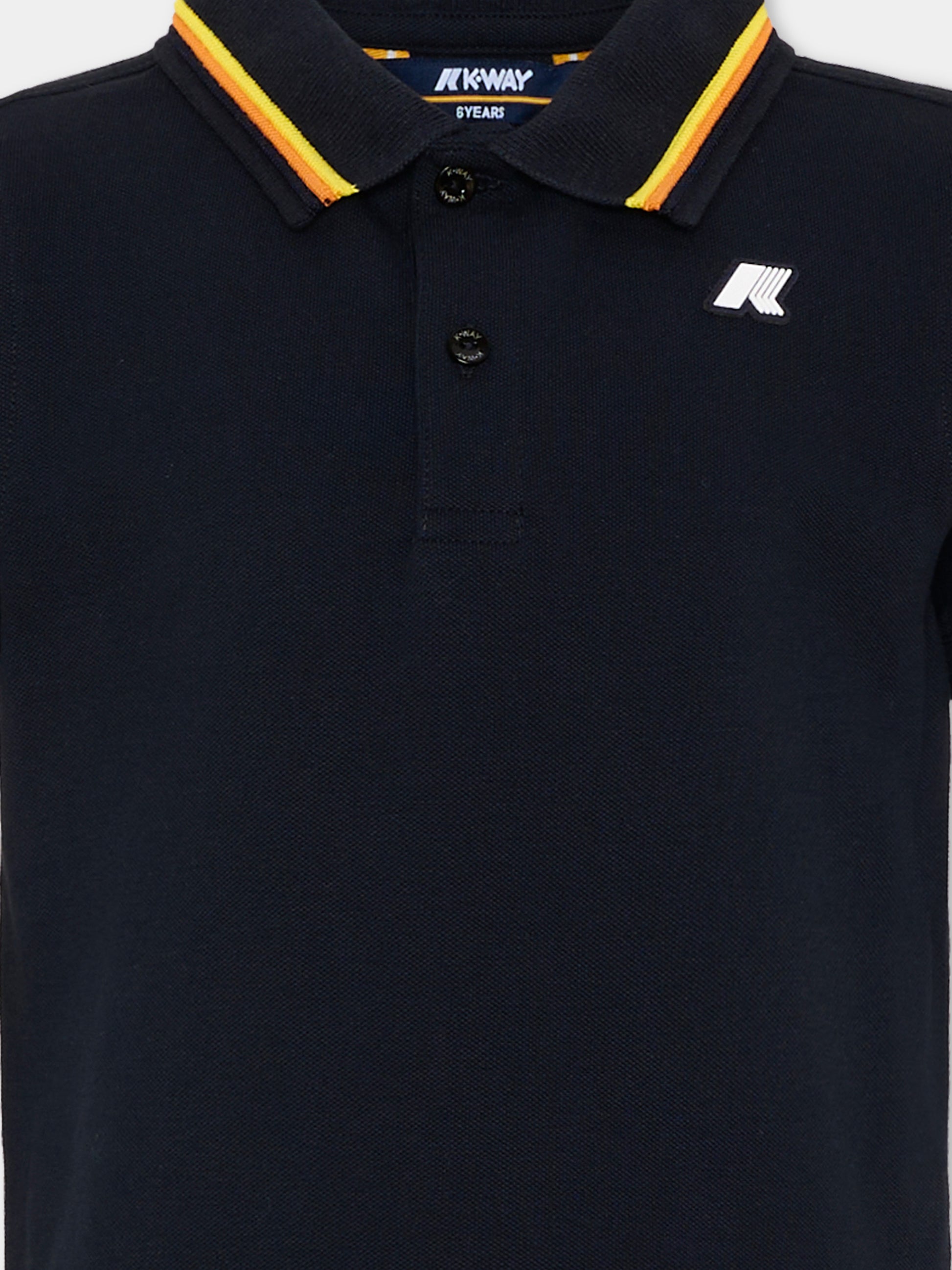 Polo blu per bambino,K-way,K6126MW K89