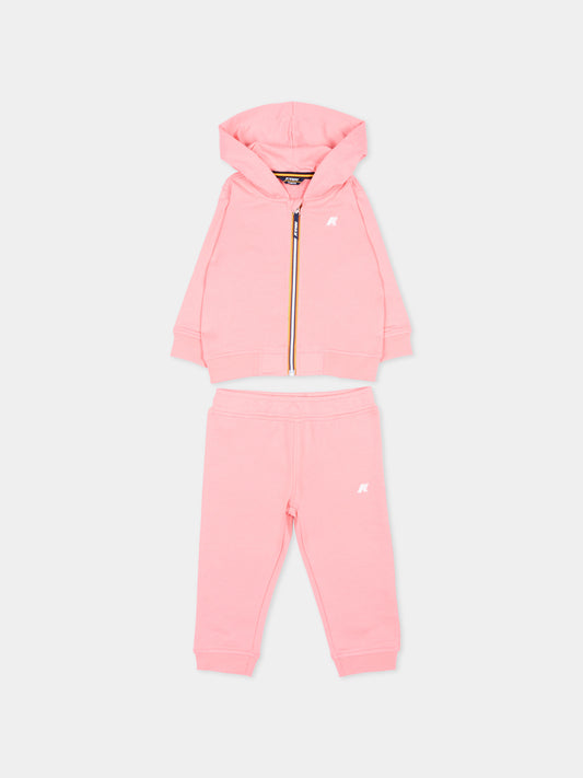 Completo sportivo rosa per neonata,K-way,K4124TW Q28
