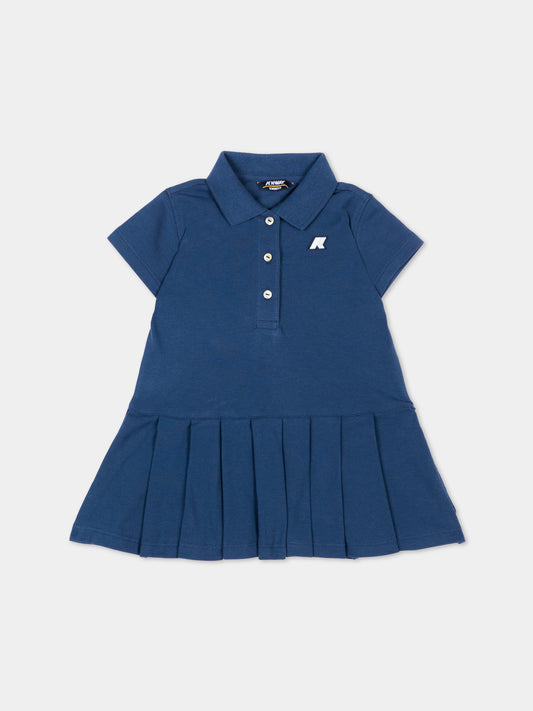 Vestito blu per neonata,K-way,K8151TW B67