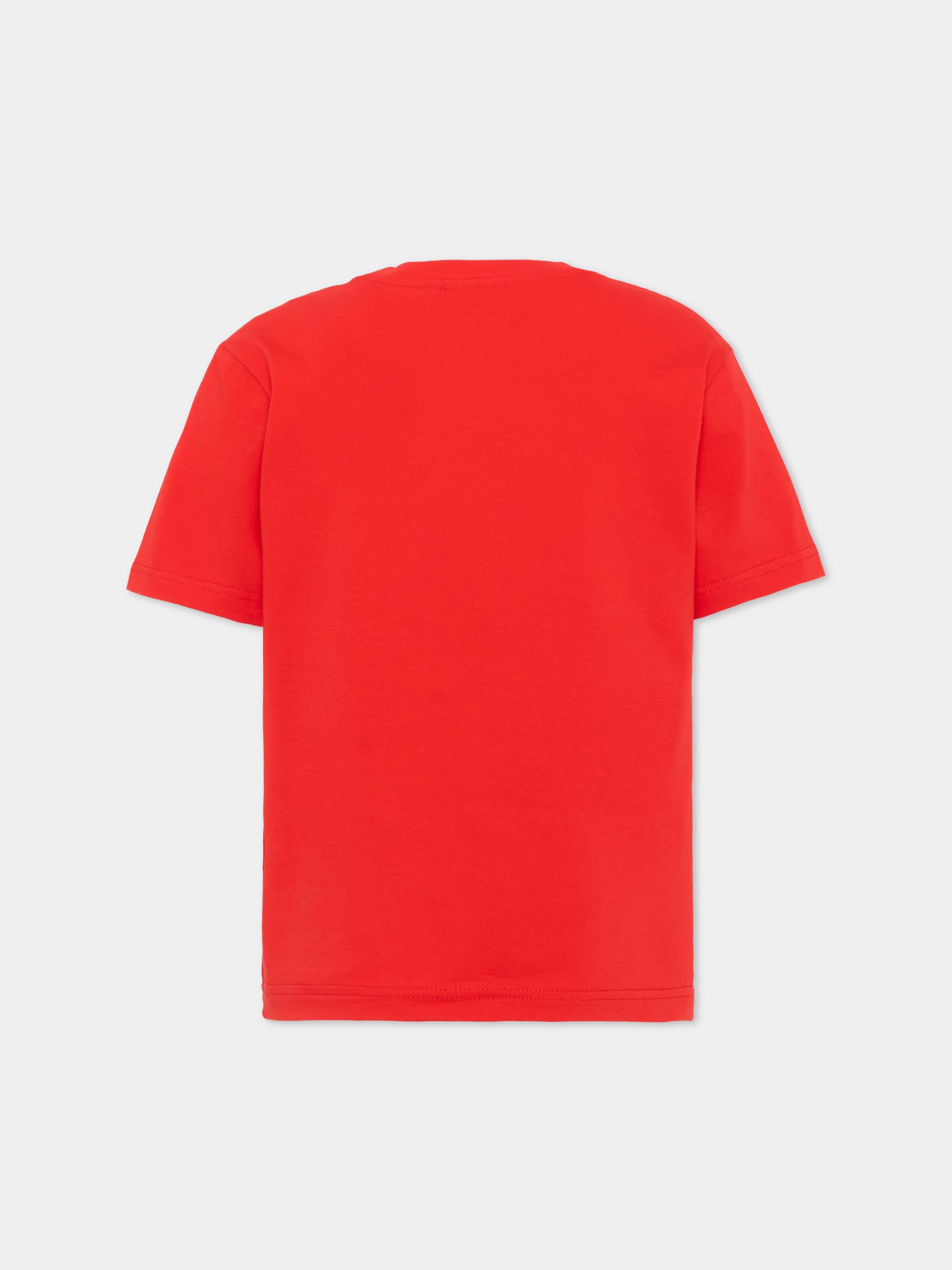 T-Shirt rossa Diesel per bambino con logo,Diesel,J02737 00YI9 K405