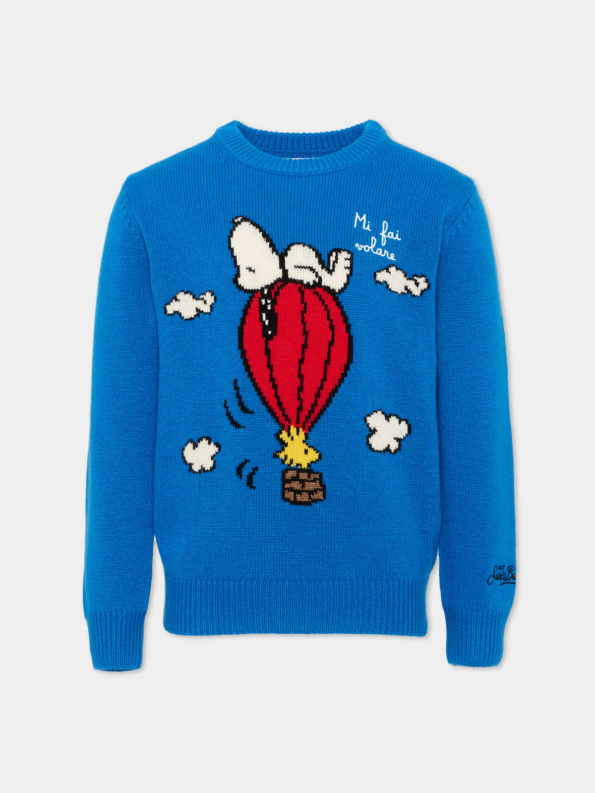 Maglione blu per bambino con Snoopy,Mc2 Saint Barth,DOU0001 00153M