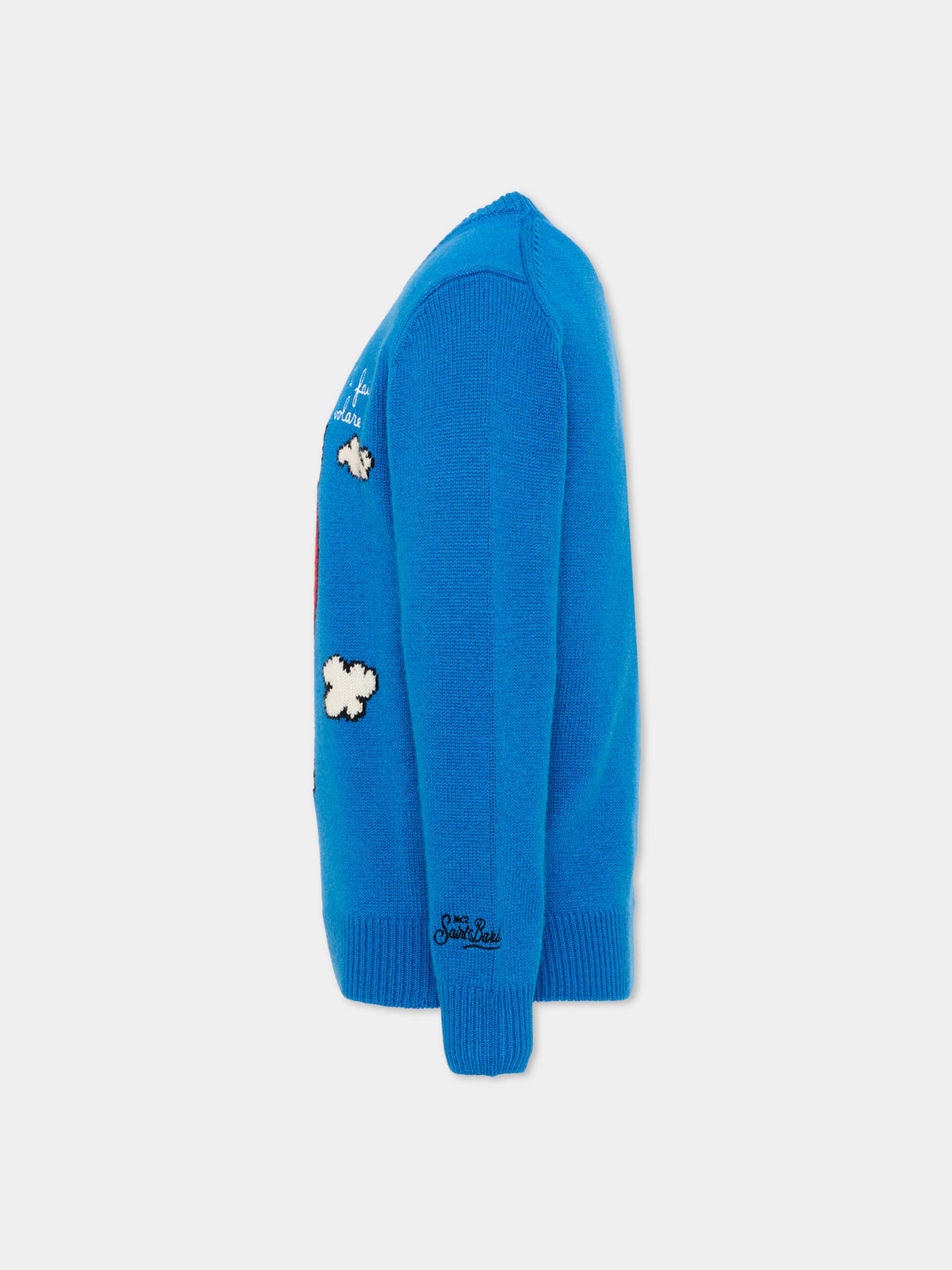 Maglione blu per bambino con Snoopy,Mc2 Saint Barth,DOU0001 00153M