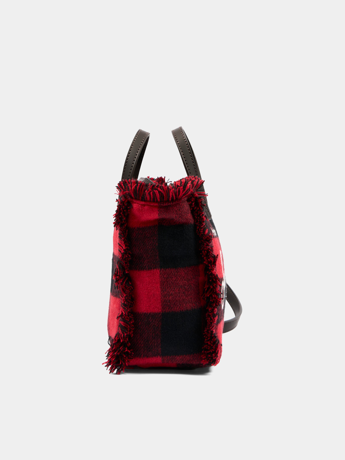 Borsa rossa Vanity Mini Wool tartan per bambina,Mc2 Saint Barth,VAMI031 02687M