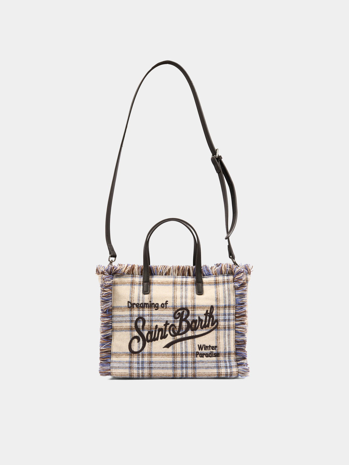Borsa beige Colette in tartan per bambina,Mc2 Saint Barth,COL0045 00580M