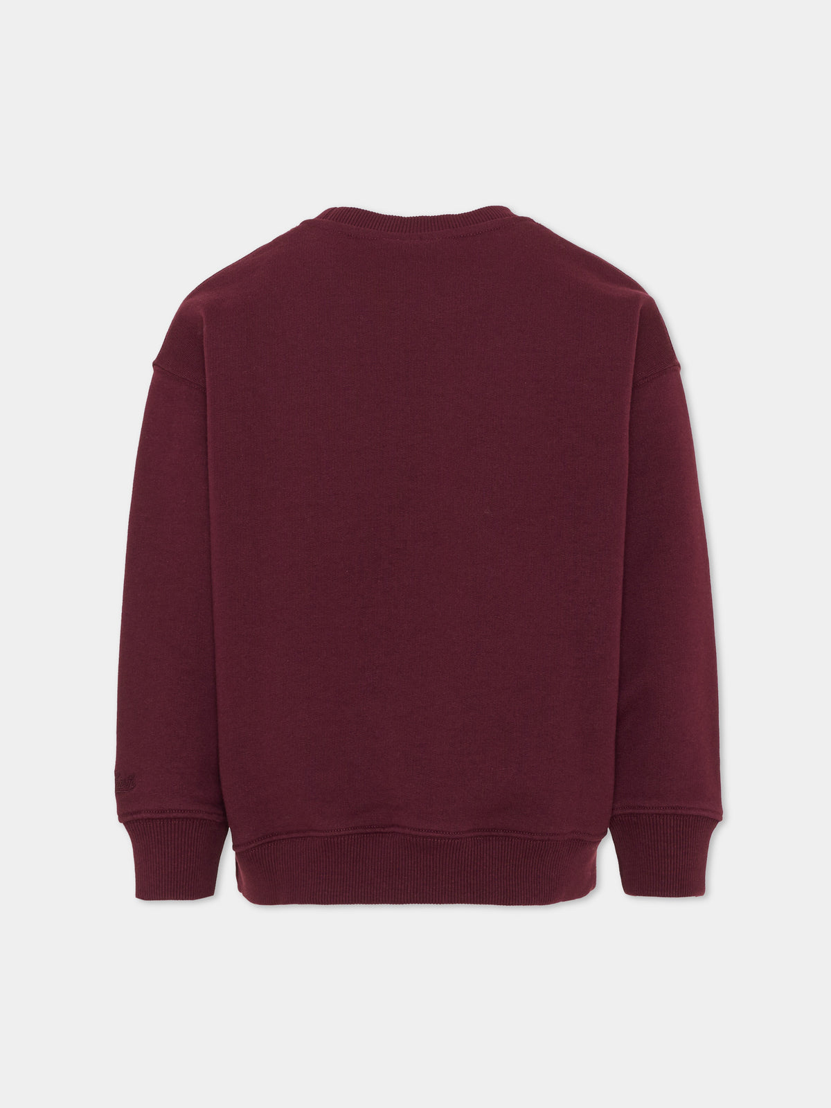 Felpa girocollo bordeaux per bambina con ricami,Mc2 Saint Barth,BRN0002 02048M