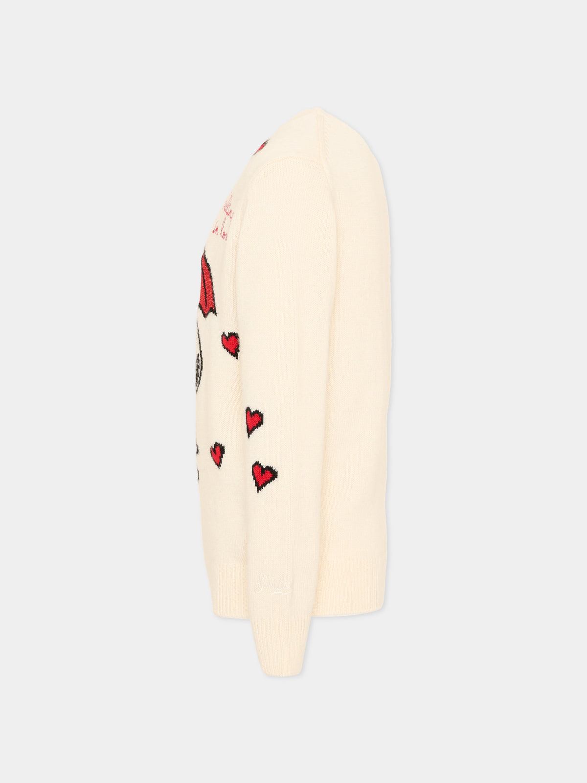 Maglione avorio per bambina con Snoopy,Mc2 Saint Barth,PRC0005 00160M