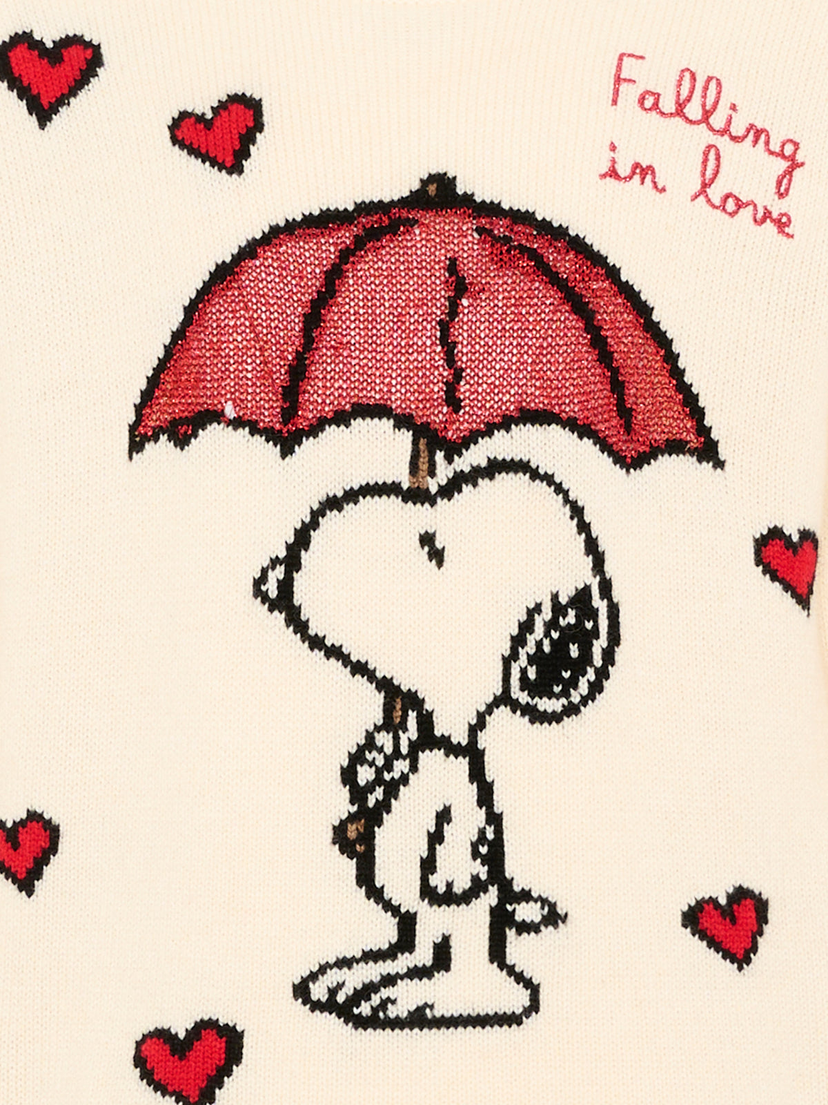 Maglione avorio per bambina con Snoopy,Mc2 Saint Barth,PRC0005 00160M