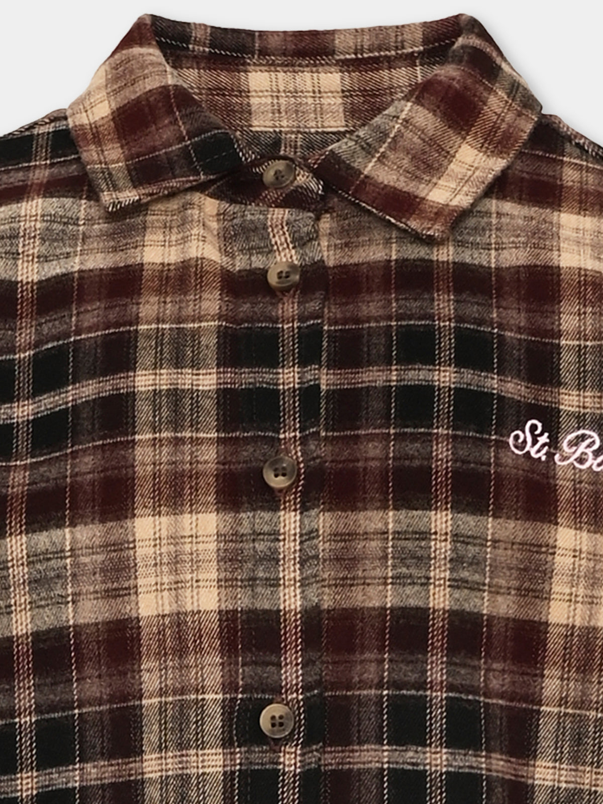 Camicia a manica lunga marrone Hello Kitty,Mc2 Saint Barth,LLU0002 00425M