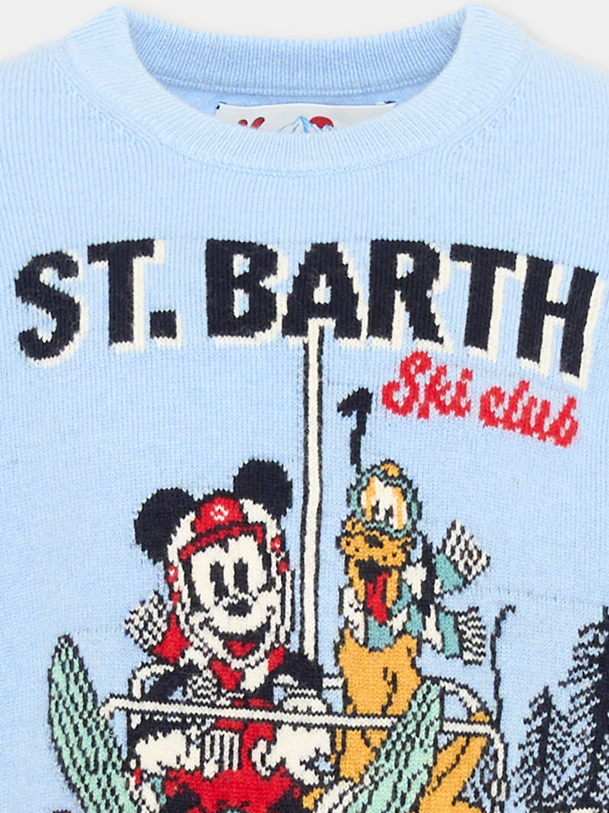 Maglione azzurro per bambino con ricamo Disney,Mc2 Saint Barth,DOU0006 00913M