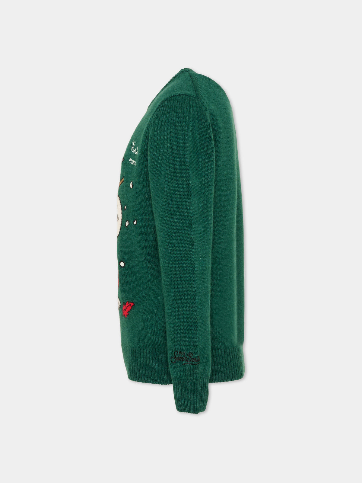 Maglione verde per bambino con Snoopy,Mc2 Saint Barth,DOU0001 00155M