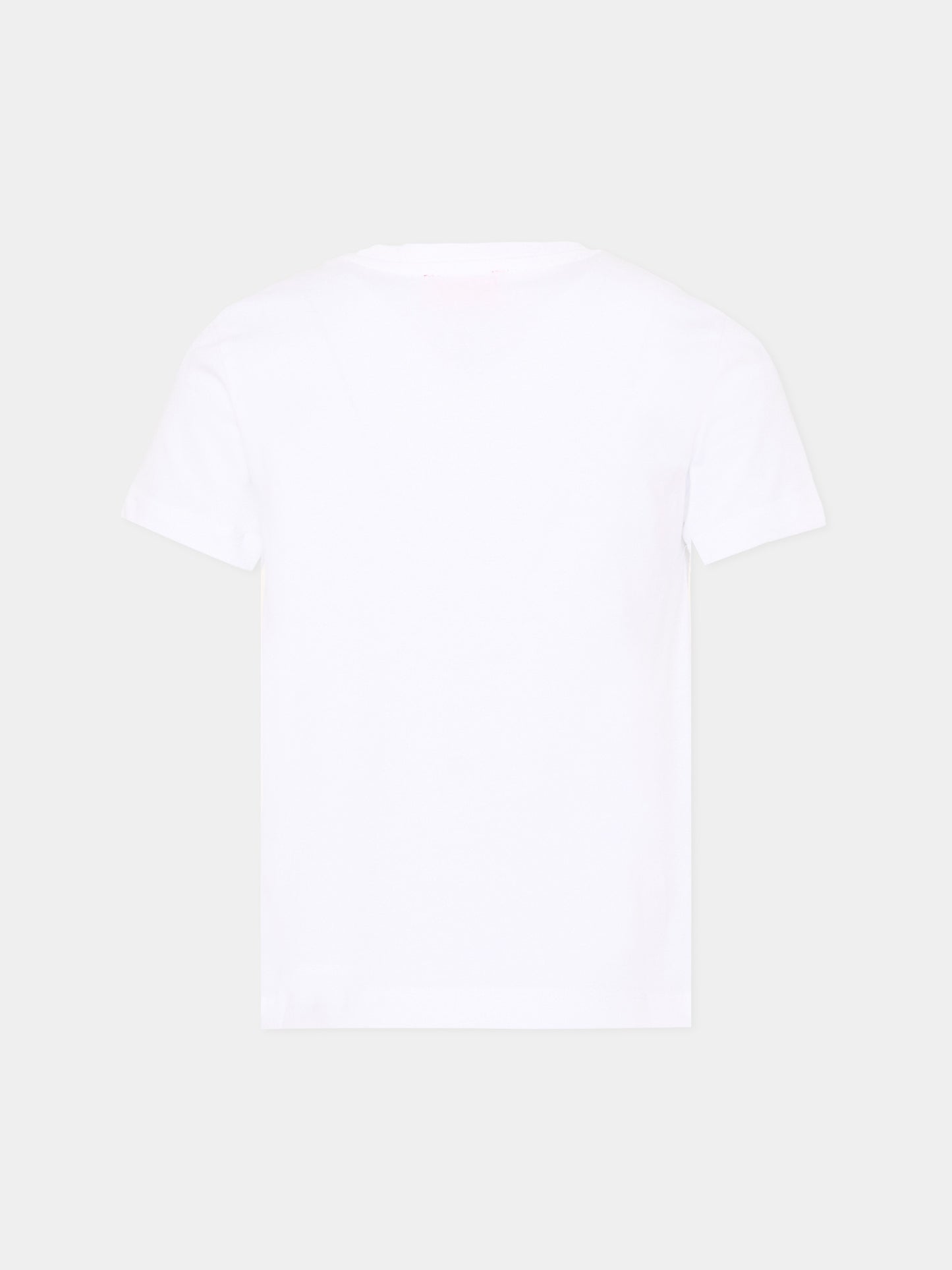 T-shirt bianca per bambina con logo,Diesel,J02233 0CATM K100