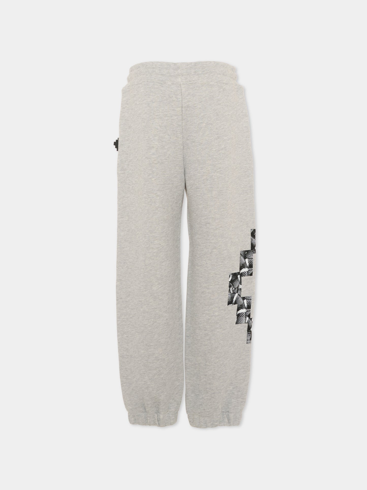 Pantalone sportivo grigio per bambino con logo,County Of Milan Kids,F5CMJBFP045 101
